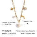 Detalles del collar océano de acero inoxidable con tortugas y dijes de conchas - Estilo de Perla de Tortuga Marina Delfín (YYN025275)