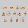 Porte-clés Capybara en acrylique en 13 styles avec dimensions précises affichées - Style 1 [N° B233]