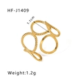 Minimalist 18k gold plated stainless steel multi-layer rope ring for women - Stainless Steel Four-ring Combination Style (HF-J1409)
