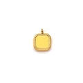 Golden octagonal pendant necklace with tiger eye stone on a box chain for women - Gold/Metal Panel (Pendant Only)
