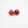Coppia di campanellini rossi in metallo da 22mm con anello di sospensione per fai da te - Rosso
