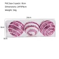 Palline di Natale rosa glitterate con corda a spirale bianca in set da 3 pezzi da 8cm - Stile 1 (Spirale Rosa) / Set di 3