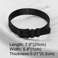 Adjustable black stainless steel mesh watch band bracelet strap for charms and DIY - Black Mesh Band Bracelet