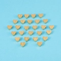 Juego de cuentas de alfabeto doradas con forma de corazón de la A a la Z en azul - Letra R / Solo Cuenta Color Dorado
