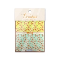 Tomoni MS224 ultra-thin nail art stickers with vintage floral patterns in blue and green - Green and Blue Base with Red Flowers (MS224)