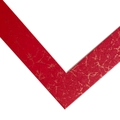Bright red paper frame with golden marble texture and 45-degree angle corner joint - Red (Patterned)