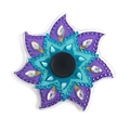 Star-shaped DIY diamond painting fidget spinner with purple and blue crystals - Style TL24