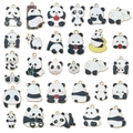 Vari ciondoli a forma di panda in smalto e lega dorata per orecchini e gioielli fai da te - Set di 30 Panda in Smalto Misto