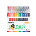 Set of 12 vibrant quick-dry retractable gel pens with 0.5mm tip in a clear case - 1 Set / 12-Color Set