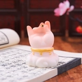 Pink gradient bergamot incense burner with cloud base and gold wrist accent decoration - Incense Holder Hand (1223-1)
