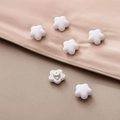 Set of six white star-shaped duvet clips with secure needle lock for bedding stability - 6 Pcs Set / Plum Blossom White (Without Needle)