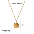 Collana con ciondolo a fiore dorato con pietra rosa e catena regolabile in acciaio inox - Stile fiore rosa (TN3458-PK)