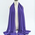 Lightweight deep purple chiffon hijab scarf with elegant drape on a mannequin - 140