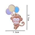 Cartoon Affe Emaille Brosche Anstecknadel mit bunten Ballons und Größe 1,6cm x 2,7cm - Ballonaffe Fv966