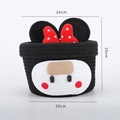 Cartoon Baumwollseil Aufbewahrungskorb in Schwarz und Rot mit 24cm Durchmesser - Schwarze Mickey