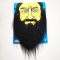 Realistic black fake beard costume accessory for Halloween and themed party cosplay - One Size / U-Shaped Big Black Mustache
