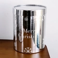 Caja de regalo de Navidad plateada con texto Merry Christmas y patrones de copos de nieve - Copo De Nieve Plateado / 13*16cm
