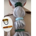 Bernstein Schildpatt Harz Pferdeschwanz Halter Set mit Haargummi und langer Klammer - Kaffee 2-Teiliges Set