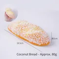 Realistisches PU Slow Rebound Kokosbrot-Modell in Goldgelb mit einer Länge von 18,5 cm - 18cm Schneeflockenbrötchen (Langsamer Rückprall)