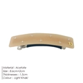 Fermaglio per capelli in acetato kaki chiaro con strass e lettera dorata - Cachi Chiaro