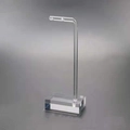 Transparent acrylic L-shaped earring display stand with rectangular base and two holes - Medium 5*3*11CM