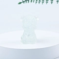 Miniature Schnauzer figurine made of transparent crystal resin for home decor - White Quartz