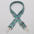 Adjustable colorful shoulder strap with flamingo and palm leaf prints and gold hooks - No. 593 (Flamingo) / Gold