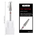 Diamond nail drill bit PG-61 with fine spiral teeth and red ring for Russian manicure - PG-61 Fine-Spiral Cone