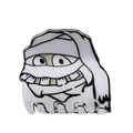 Haarklammer im Geist-Design aus weißem Acryl mit Cartoon-Gesicht für Halloween-Haarschmuck - Mumie / Weiß