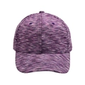 Detailed view of the purple space-dye texture and reinforced stitching on the baseball cap - Space-dye Purple