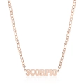 Rose gold 304 stainless steel chain necklace featuring a Scorpio zodiac pendant - Rose Gold Scorpio