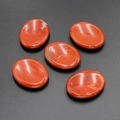 Polished red jasper thumb stones in oval shape for facial massage and guasha - Rainbow Stone (1pc)