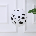 12-inch latex balloon with black and white cow print for jungle themed party decor - 12 Inch White Cow Latex Balloon