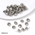 Irregular silver CCB spacer beads 8x8mm for DIY jewelry making and handmade accessories - Model 10 Sharp Rhombus 20pcs/Pack