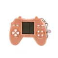 Mini retro handheld game console keychain in pink finish with LCD screen for gamers - Macaron Orange