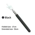 Retractable teacher pointer with black foam handle and white finger hand shape - Black with White Finger