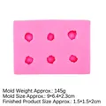 Moule en silicone rose 6 trous 3D fruits pour décoration gâteau framboise - Style 1-17-554 / Rose
