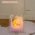 Cute rabbit night light in pink gift bag with handle for bedroom decoration - 4# Yellow Peach Rabbit in Bag