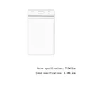 Detail showing dimensions of clear PVC ID badge holder with 7.5x12cm outer size - AL99 Vertical Card Holder 2