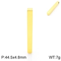 Ciondolo rettangolare in acciaio inossidabile placcato oro 18K, misura 44,5x4,8mm - Oro Solo Pendente (KLJ2897-K)