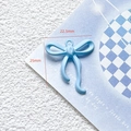 Blue bow pendant detail with dimensions 25mm height and 22.5mm width for jewelry making - 38# Large Blue Bow