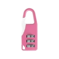 Lucchetto rosa a combinazione a 3 cifre per armadietti e valigie dal design compatto - Stile Lungo / Rosa