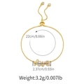 Detail of adjustable gold-plated bracelet with Love charm and white rhinestones - Zirconia Love (KB0599-2)