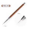 MG-02 Professional Nail Liner Brush with 11mm tip and 16.8cm brown wooden handle - Long Liner (MG-02)