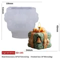 Silikonform für DIY-Weihnachtsglocken-Geschenkbox-Kerzen mit Schleifenrelief-Details - Glocke Geschenkbox SD-195