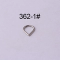 Polierter silberner Edelstahl D-Ring Clicker für Ohr- oder Nasenpiercings - V-Form Wassertropfen Stil (362-1#) / Silber