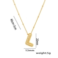 Gold plated 18K necklace with micro-pave zircon letter L pendant for classic jewelry style - Gold Color Letter L with Zirconia