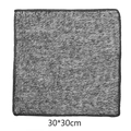 Paño microfibra gris 30x30cm con textura absorbente gruesa sobre fondo blanco - 30*30cm
