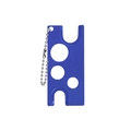 Apribottiglie blu in metallo per oli essenziali con portachiavi a catenella a sfere - Blu scuro