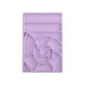 Purple plastic nail art palette tray with grid compartments on a clean white background - Purple